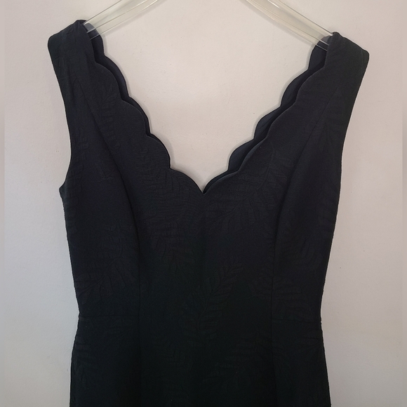 Lilly Pulitzer Sabeen Stretch Dress in Black Onyx Fern Pucker Jacquard Sz 4 - Picture 8 of 16